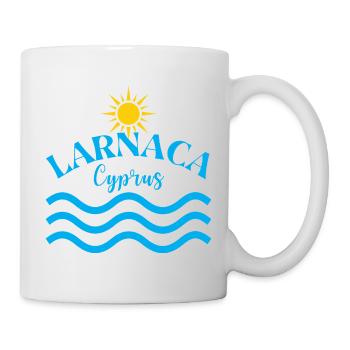 Larnaka-Zypern-Sonnenwellen - Tasse - Weiß - Rechts