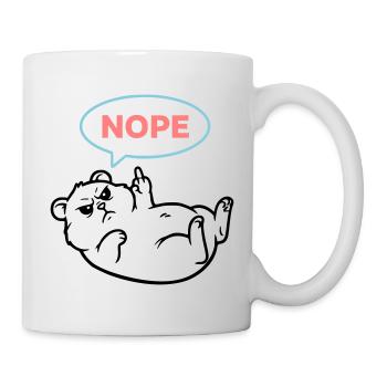 Hamster Nope Comic Speech Bubble - Mug - white - Right
