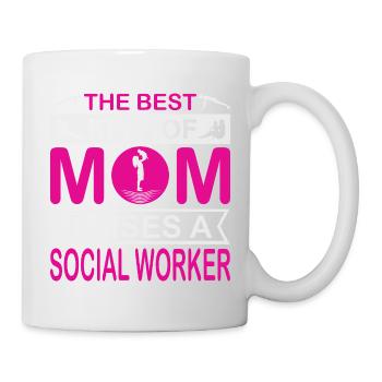 The Best Kind of Mom Raises a Social Worker - Mug - white - Right