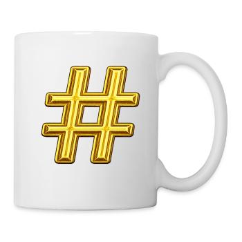 Gold Hashtag Emblem - Mug - white - Right