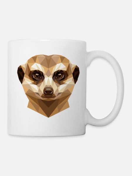 Erdmännchen Meerkat Süßes Surikate Mangusten - Tasse - Weiß