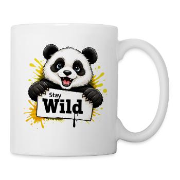 Panda Graffiti Illustration Stay Wild - Mug - white - Right
