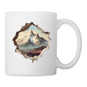 Berge Wandern - Tasse - Weiß - Rechts