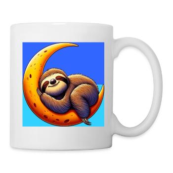 La paresse dort sur la Lune - Mug blanc - blanc - Droite