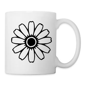 Black Flower Flowers Blossom Wildflowers Herbs - Mug - white - Right