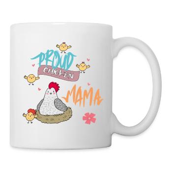 Stolze Huhn Mama - Tasse - Weiß - Rechts