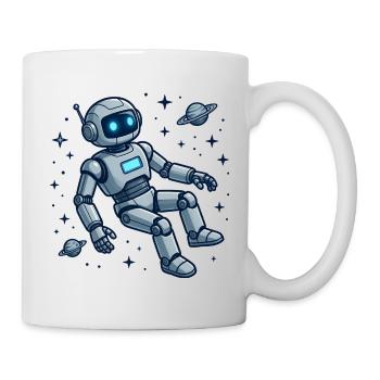 4 Le Robot dans l'espace - Mug blanc - blanc - Droite