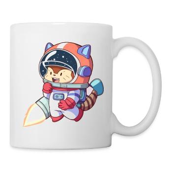 Astronaute chat en combinaison spatiale - Mug blanc - blanc - Droite