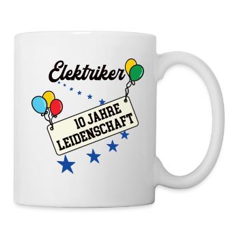 Electrician Anniversary 10 Years 10th Anniversary 10t - Mug - white - Right