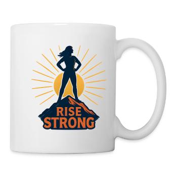 Rise Strong Bergsteigerin - Tasse - Weiß - Rechts