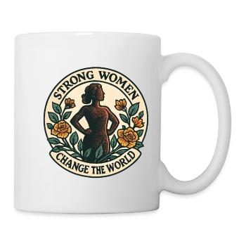 Strong women change the world - Mug - white - Right