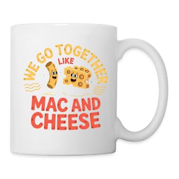 Mac and Cheese Best Friends Paar Design - Tasse - Weiß - Rechts