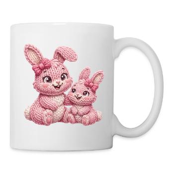 Hasen Kinder Hasenkinder - kleine große Schwester - Tasse - Weiß - Rechts