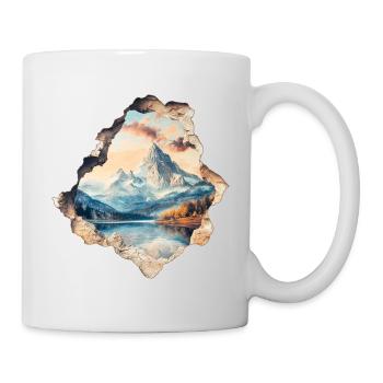 Montagnes Montagnes Randonnée - Mug blanc - blanc - Droite