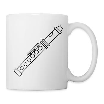Flûte - Mug blanc - blanc - Droite