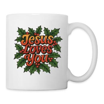 Jesus liebt dich, Holly - Tasse - Weiß - Rechts