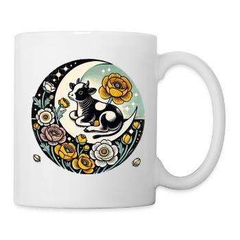 Moonlit Calf with Floral Moon - Mug - white - Right