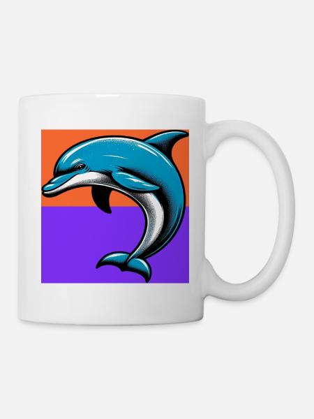 Delfin - Tasse - Weiß