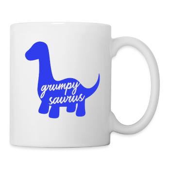 Grumpysaur Funny Dinosaur Brachiosaurus Design - Mug - white - Right