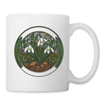 Snowdrops in the Art Nouveau Circle - Mug - white - Right