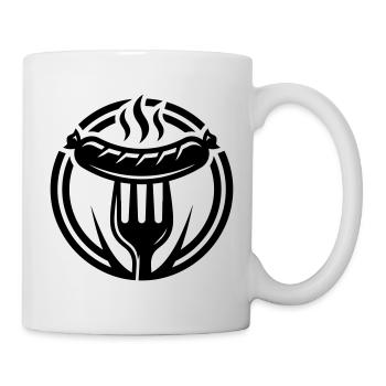 Wurst Bratwurst Symbol - Tasse - Weiß - Rechts