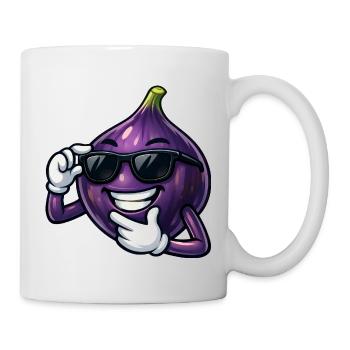 Dessin animé Fig Cool Fruit Summer Fruit - Mug blanc - blanc - Droite