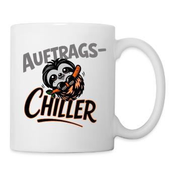 Auftrags Chiller Faultier Lustiges Büro Motiv - Tasse - Weiß - Rechts
