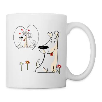 verliebter Hund - Tasse - Weiß - Rechts