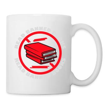 Read Banned Books Verbotene Bücher Lesen Freiheit - Mug - white - Right