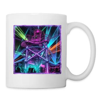 Retro Rave Electro - Tasse - Weiß - Rechts