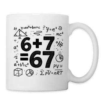 Six Seven 67 Meme 6+7=67 Italian Brainrot Humor - Mug - white - Right