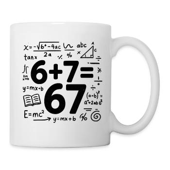 Six Seven 67 Meme 6+7=67 Italian Brainrot Humor - Mug - white - Right