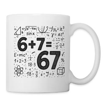 Six Seven 67 Meme 6+7=67 Italian Brainrot Humor - Mug - white - Right