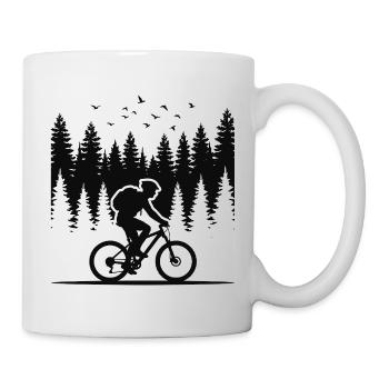 Mountainbike Design für Outdoor Abenteuer Fans - Tasse - Weiß - Rechts