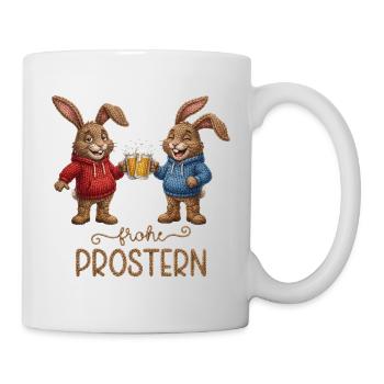 Merry Proster Bunny Beer Easter Bunny Proster Bunny - Mug - white - Right