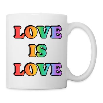 Love Is Love Rainbow Text - Mug - white - Right