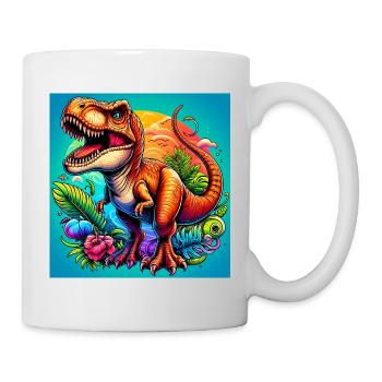 Dinosaurier - Tasse - Weiß - Rechts