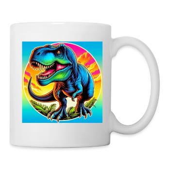 Dinosaurier - Tasse - Weiß - Rechts