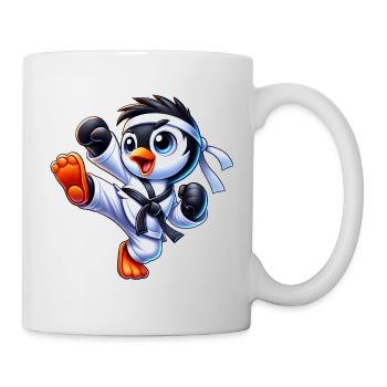 Mignons Penguin Karate Kick Arts Martiaux - Mug blanc - blanc - Droite