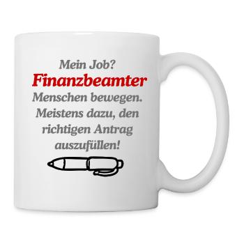 Finanzbeamter Büroalltag - Tasse - Weiß - Rechts