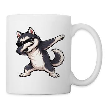 Dabbing Husky - Mug - white - Right