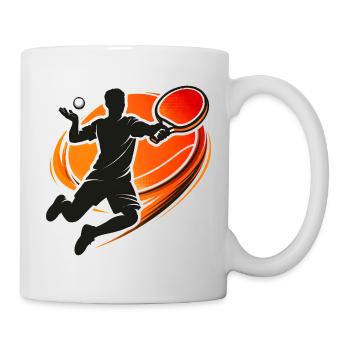 Table Tennis Serve Shirt Ping Pong Player - Mug - white - Right