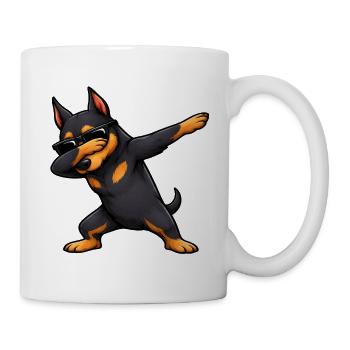 Dabbing Doberman - Mug - white - Right