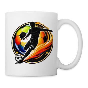 Soccer Shirt Player Silhouette Soccer Ball - Mug - white - Right