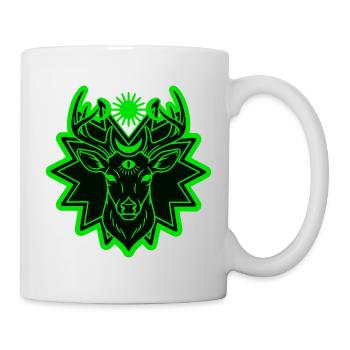 Mystic Deer: Geometric Nature Guardian - Mug - white - Right