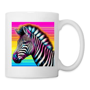 Zebra - Tasse - Weiß - Rechts