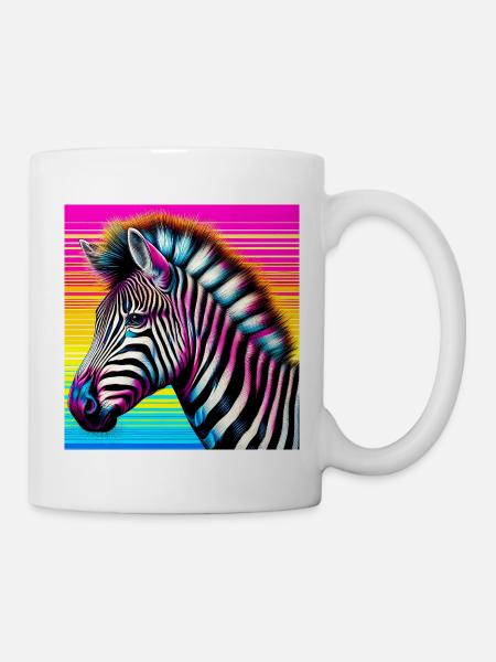 Zebra - Tasse - Weiß