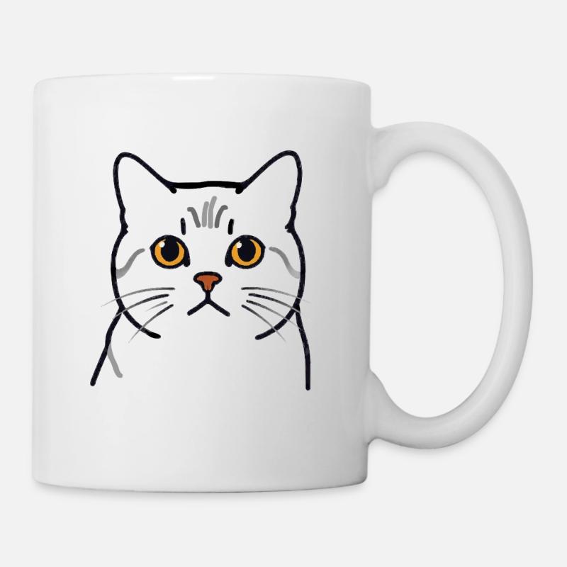 Kater Teodoro - Katzenkopf - Tasse - Weiß