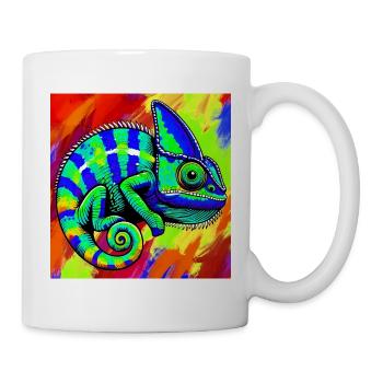 Chamäleon - Tasse - Weiß - Rechts