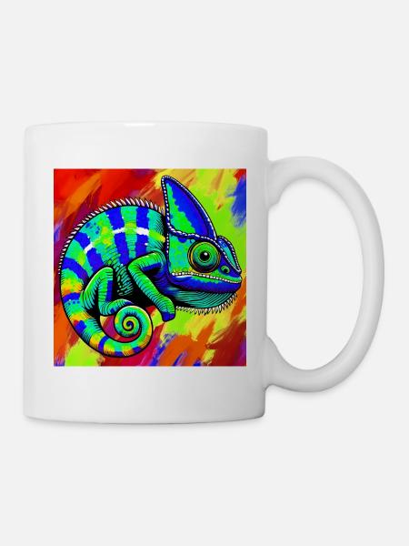 Chamäleon - Tasse - Weiß